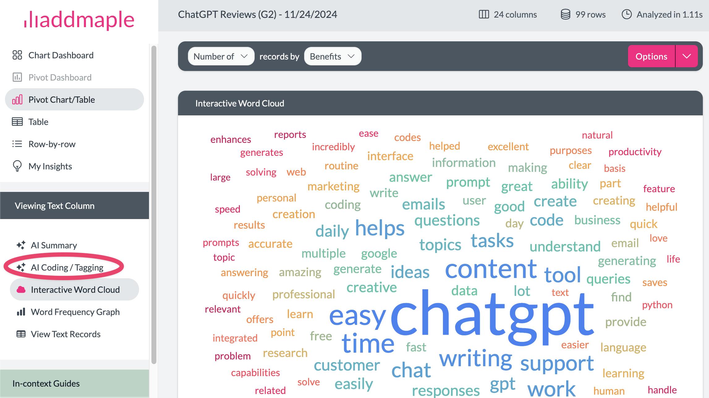 addmaple text column