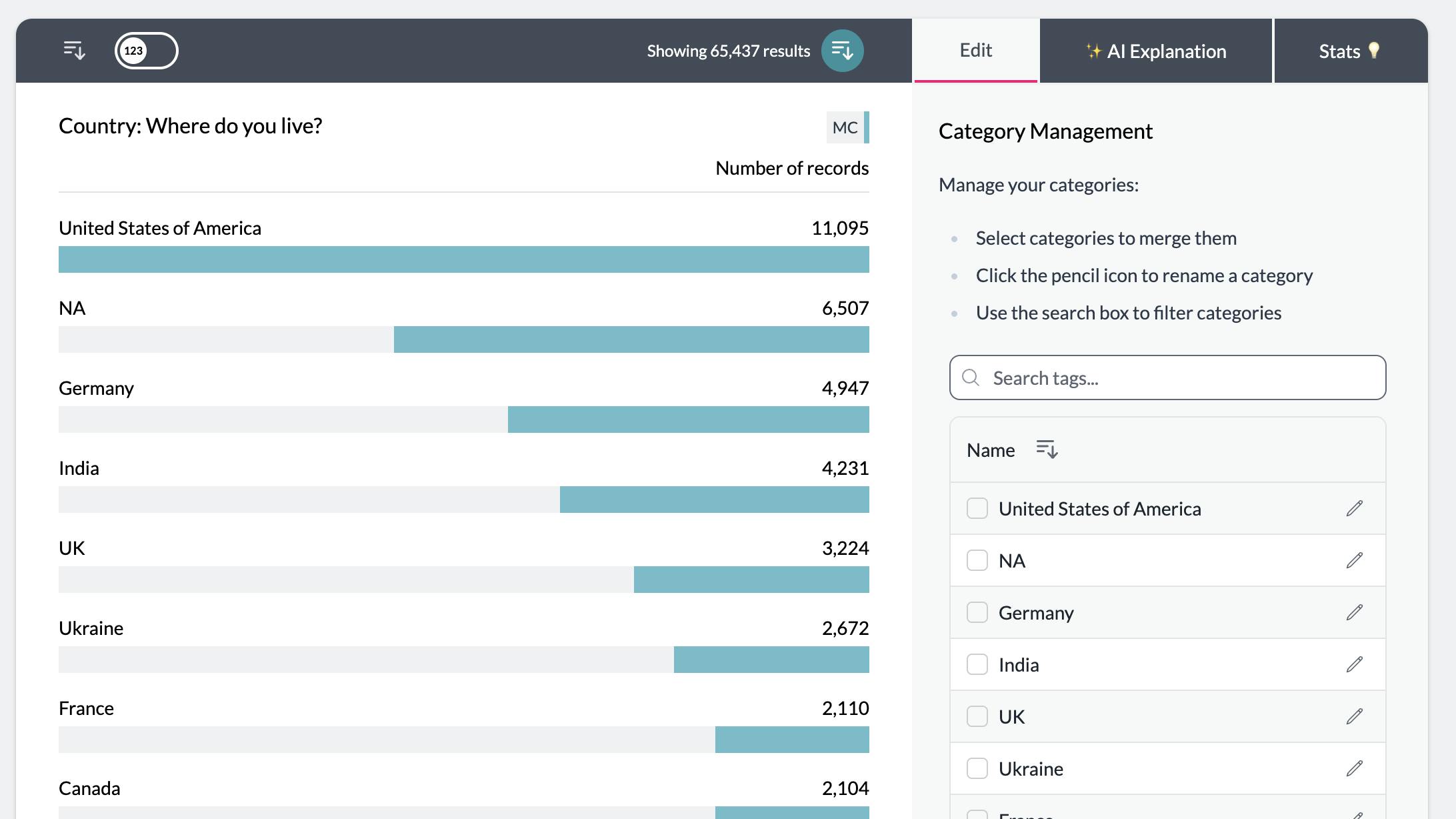 update category complete