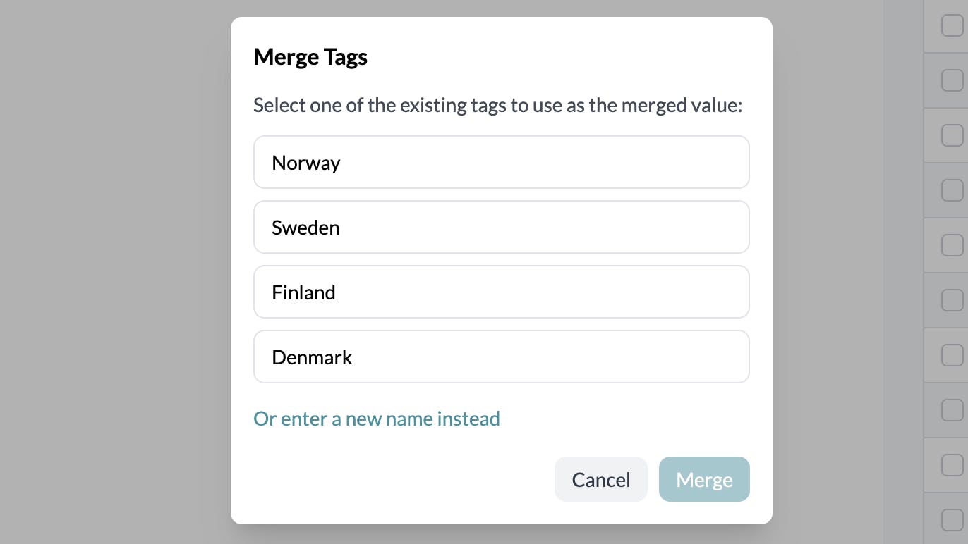 show merge categories
