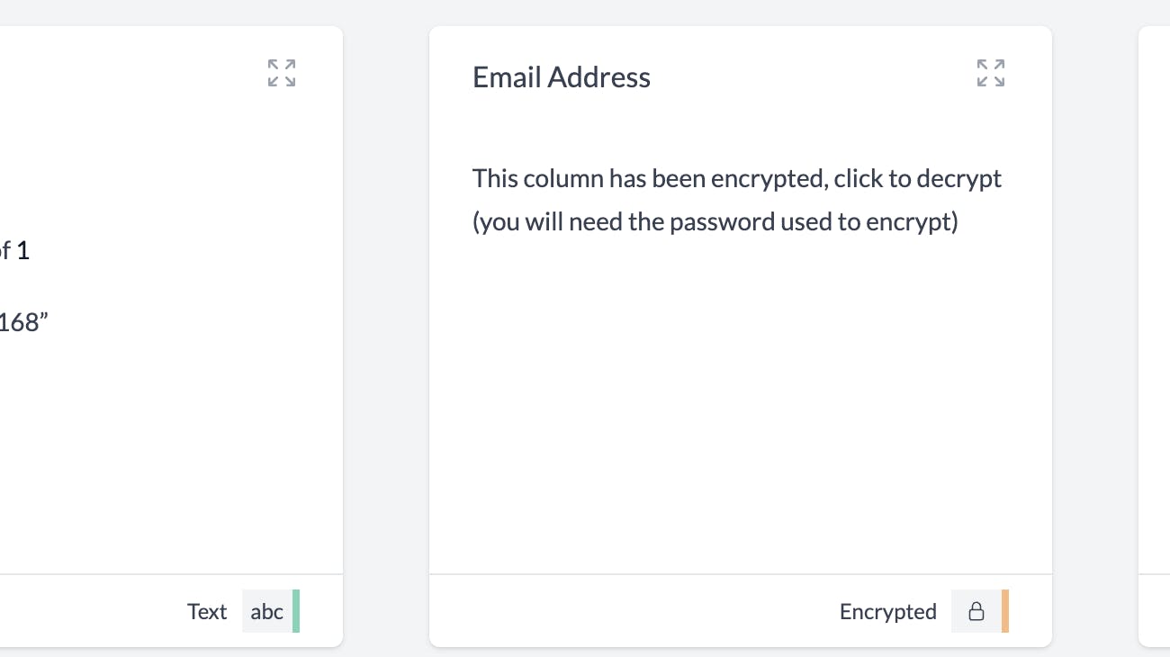 example encrypted col