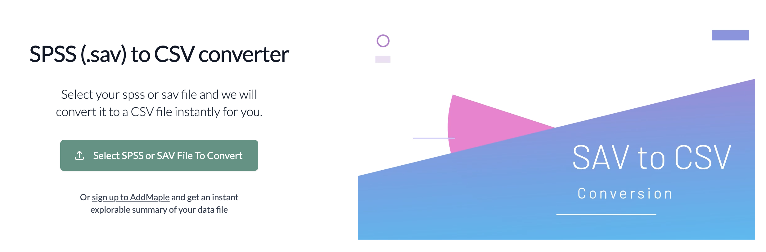 SPSS(SAV) to CSV converter